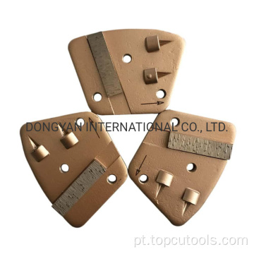 PCD Diamond Trapezoid Concrete Piso Shoe Shoe Discs Placas Ferramentas